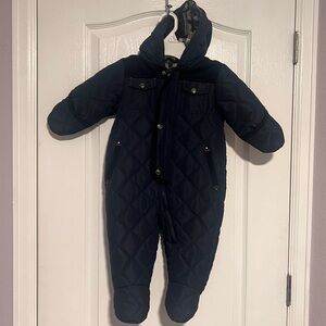 Rothschild Dark Blue Quilted Kids Footie